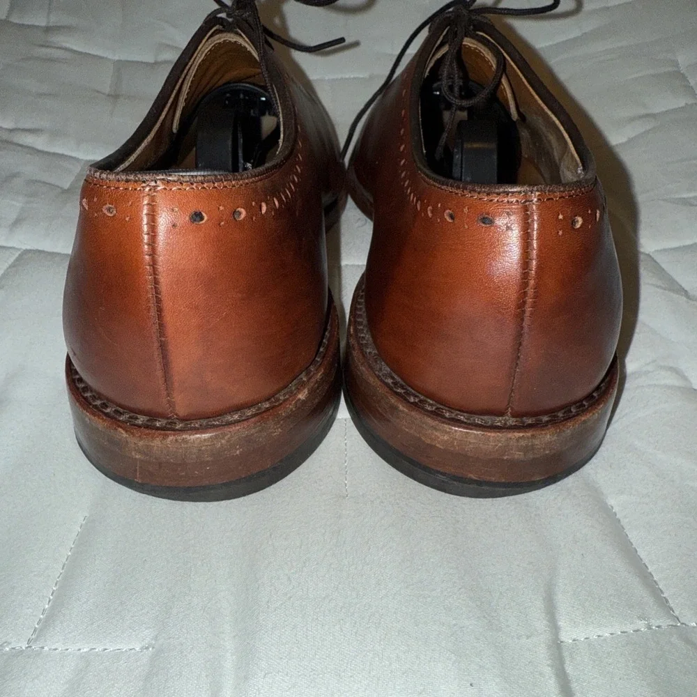 Allen Edmunds Men's Hastings Size 10 B Brown Whole cut Leather‎ Oxford Shoes